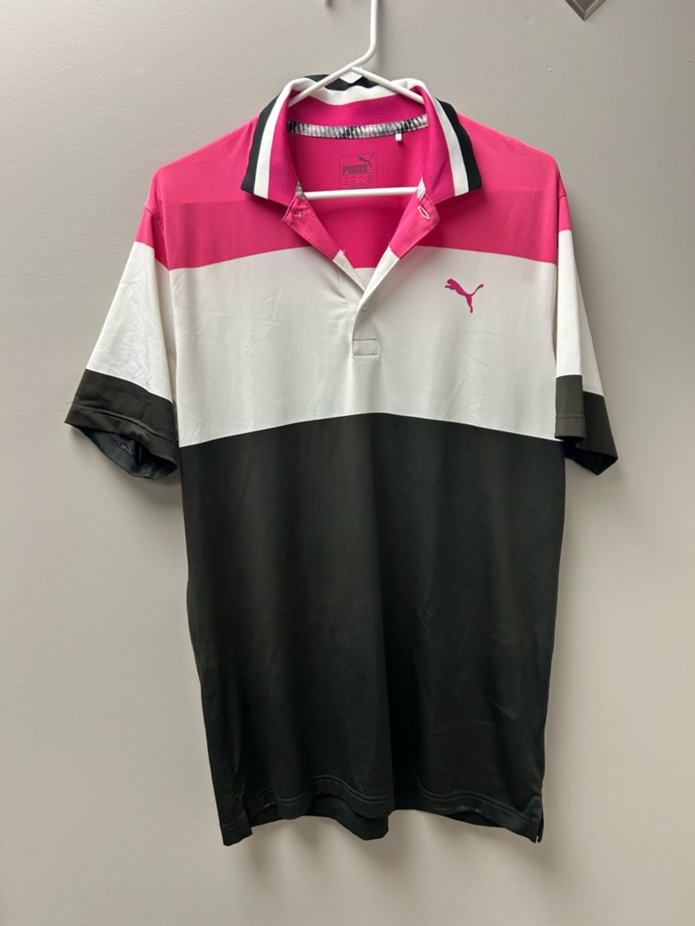 Puma Men’s Colourblock Button Up Golf Shirt‎
